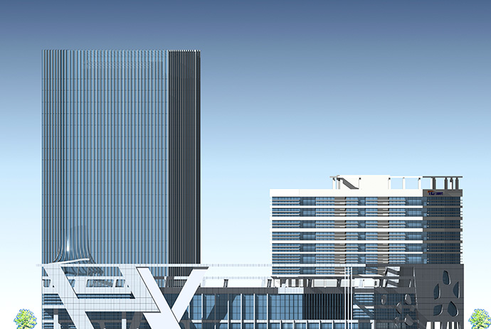 今朝時代大廈玻璃幕墻施工幕墻設(shè)計